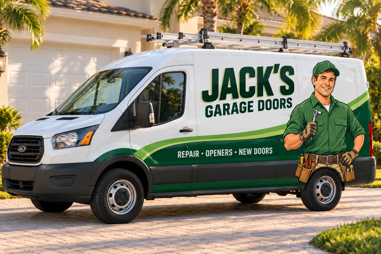 Jack’s Garage Doors vehicle branding